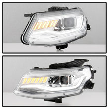 Load image into Gallery viewer, Spyder Chevy Camaro 16-18 Halogen Model Projector Headlights Chrome PRO-YD-CCAM16HALSI-SEQ-C