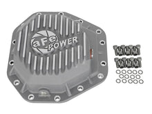 Carica l&#39;immagine nel visualizzatore di Gallery, aFe Power Street Ser Rear Diff Cover Raw w/Mach Fin 2017 Ford Diesel Trucks V8-6.7L(td) Dana M275-14