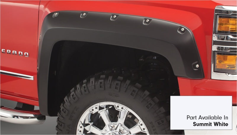 Bushwacker 16-18 Chevy Silverado 1500 Fleetside Pocket Style Flares 4pc 69.3in Bed - Summit White