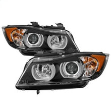 Load image into Gallery viewer, Spyder BMW E90 3-Series 06-08 4DR Headlights - Halogen Model Only - Black PRO-YD-BMWE9005V2-AM-BK