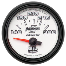 गैलरी व्यूवर में इमेज लोड करें, Autometer Phantom II 52mm Short Sweep Electronic 140-300 Deg F Oil Temperature Gauge