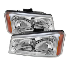 Carica l&#39;immagine nel visualizzatore di Gallery, Xtune Chevy Silverado 1500/2500/3500 03-06 Crystal Headlights Chrome HD-JH-CSIL03-C-AM