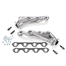 Cargar imagen en el visor de la galería, BBK 79-93 Mustang 351 Swap Shorty Unequal Length Exhaust Headers - 1-5/8 Silver Ceramic