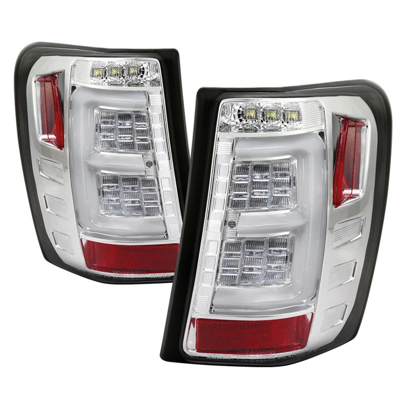 Spyder Jeep Grand Cherokee 99-04 Light Bar LED Tail Lights Version 3 - Chrome