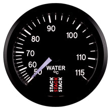 Carica l&#39;immagine nel visualizzatore di Gallery, Autometer Stack Instruments 52mm 50-115 Celsius 3/8 BSPT (M) Mechanical Water Temp Gauge - Black