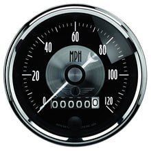 Charger l&#39;image dans la galerie, Autometer Prestige Series Black 3-3/8in 120mph Electronic Programmable Speedometer Gauge