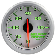 गैलरी व्यूवर में इमेज लोड करें, Autometer Airdrive 2-1/6in Boost Gauge 0-60 PSI - Silver