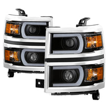 गैलरी व्यूवर में इमेज लोड करें, Xtune Chevy Silverado 1500 14-15 Projector Headlights Light Bar Drl Black PRO-JH-CS14-LBDRL-BK