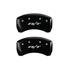 Cargar imagen en el visor de la galería, MGP 4 Caliper Covers Engraved Front &amp; Rear RT1-Truck Black finish silver ch