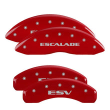 Laden Sie das Bild in den Galerie-Viewer, MGP 4 Caliper Covers Engraved Front &amp; Rear MGP Red finish silver ch