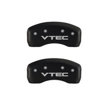 Cargar imagen en el visor de la galería, MGP 4 Caliper Covers Engraved Front &amp; Rear Vtech Red finish silver ch