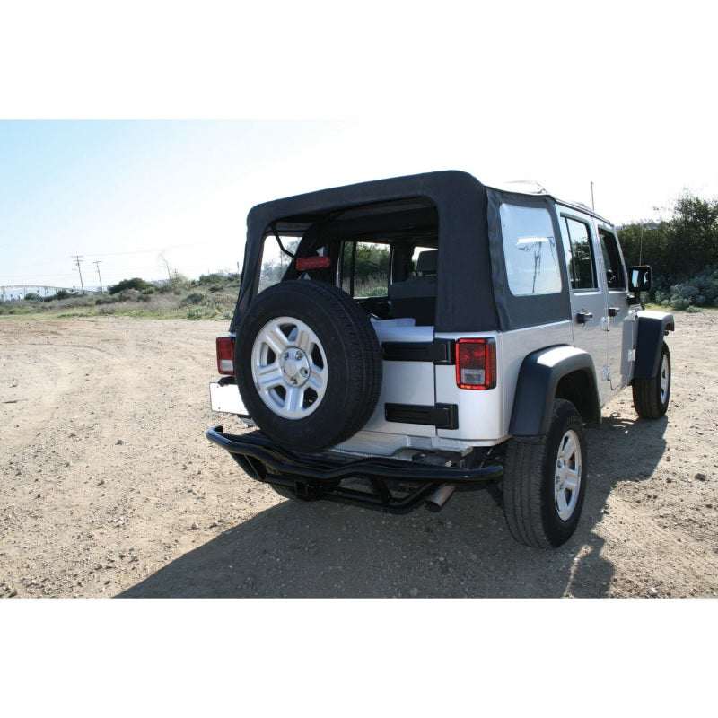 Westin 2007-2015 Jeep Wrangler 2dr & 4dr w/o Factory Hitch Trailblazer Rear Bumper - Black Wrinkle