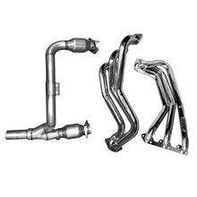 Charger l&#39;image dans la galerie, BBK 07-11 Jeep 3.8 V6 Long Tube Exhaust Headers And Y Pipe And Converters - 1-5/8 Chrome