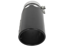 Laden Sie das Bild in den Galerie-Viewer, aFe Power Intercooled Tip Stainless Steel - Black 4in In x 5in Out x 12in L Bolt-On