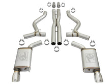 Carica l&#39;immagine nel visualizzatore di Gallery, aFe MACHForce XP 3in 304 SS Cat-Back Exhausts w/ Polished Tips 15-17 Ford Mustang GT V8-5.0L/V6-3.7L