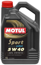 Charger l&#39;image dans la galerie, Motul 5L Synthetic Engine Oil Sport 5W40 - Case of 4