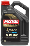 Motul 5L Synthetic Engine Oil Sport 5W40 - Case of 4