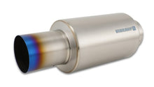 Cargar imagen en el visor de la galería, Vibrant Titanium Muffler w/Straight Cut Burnt Tip 4in Inlet / 4in Outlet