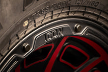 Charger l&#39;image dans la galerie, ICON Victory 17x8.5 6x120 0mm Offset 4.75in BS Satin Black w/Red Tint Wheel