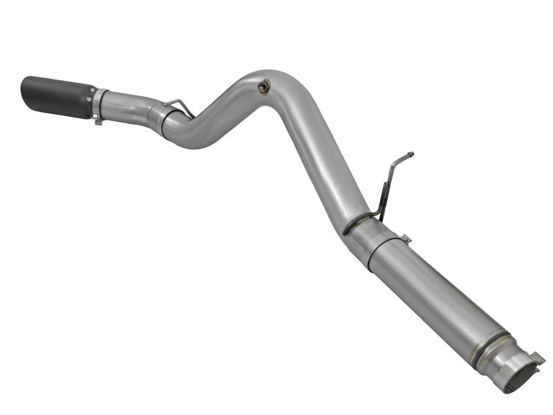 aFe LARGE Bore HD 5in Exhausts DPF-Back SS w/ Black Tips 16-17 GM Diesel Truck V8-6.6L (td) LML/L5P