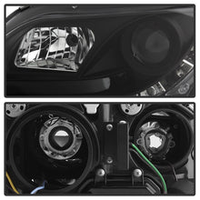 Cargar imagen en el visor de la galería, Spyder Audi A4 06-08 Projector Headlights Halogen Model Only - DRL Black PRO-YD-AA405-DRL-BK