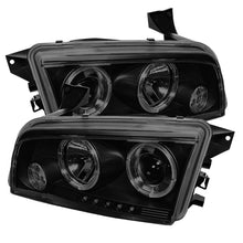 Load image into Gallery viewer, Spyder Dodge Charger 06-10 Projector Headlights Halogen- LED Halo LED Blk Smke PRO-YD-DCH05-LED-BSM