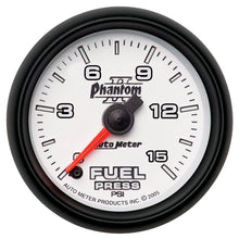 गैलरी व्यूवर में इमेज लोड करें, Autometer Phantom II Fuel Pressure Gauge 2-1/16in 15PSI Digital Stepper Motor