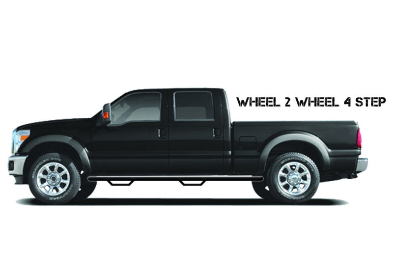 N-Fab Nerf Step 15-17 GMC - Chevy Canyon/Colorado Ext. Cab 6ft Bed - Gloss Black - W2W - 3in