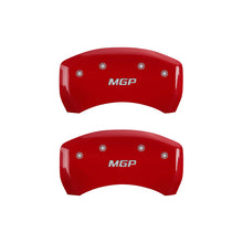 Carica l&#39;immagine nel visualizzatore di Gallery, MGP 4 Caliper Covers Engraved Front &amp; Rear MGP Red finish silver ch