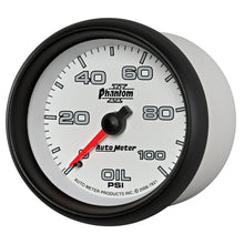 Carica l&#39;immagine nel visualizzatore di Gallery, Autometer Phantom II 2-5/8in 100 PSI Mechanical Oil Pressure Gauge