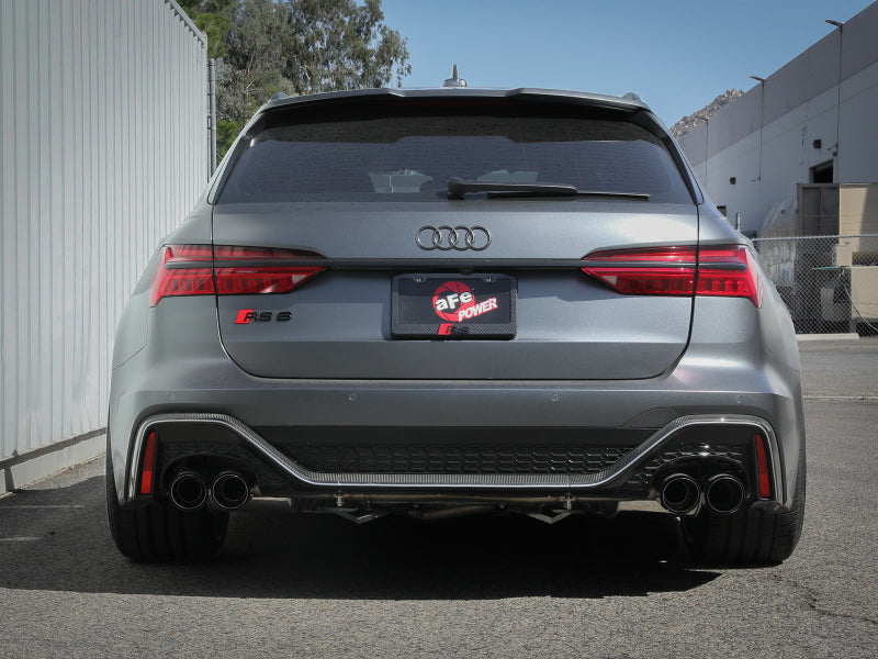 aFe 20-21 Audi RS6 Avant V8 4L (tt) MACH Force-Xp 3in to 2.5in 304 SS Cat-Back Exhaust w/ Carbon Tip