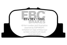 Cargar imagen en el visor de la galería, EBC 00-01 Lexus ES300 3.0 Yellowstuff Rear Brake Pads