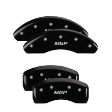 Load image into Gallery viewer, MGP 4 Caliper Covers Engraved Front &amp; Rear MGP Black Finish Silver Char 2018 Toyota Camry