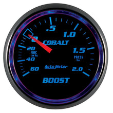 Laden Sie das Bild in den Galerie-Viewer, Autometer Cobalt 52mm 2 BAR Mechanical Boost Gauge