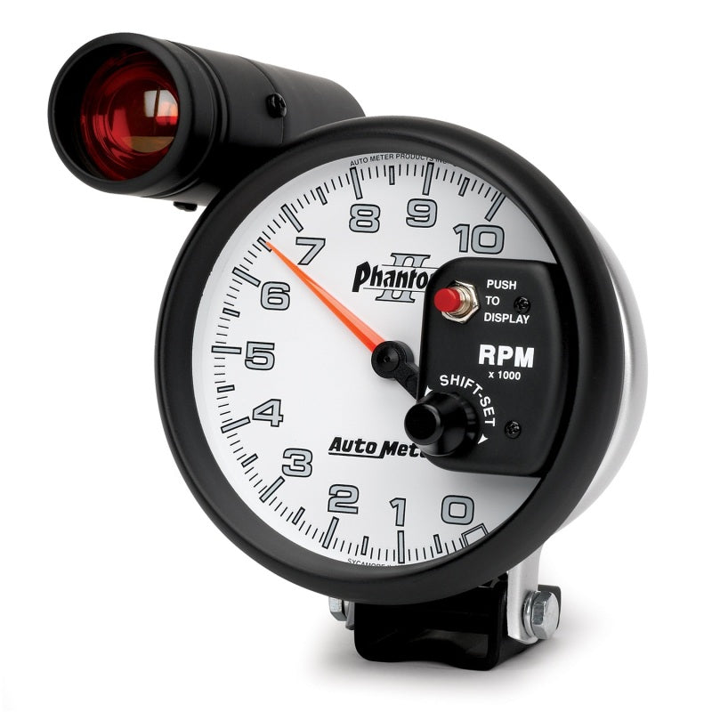 Autometer 5 inch Pedestal Mount 10000 RPM Shift-Lite Tachometer