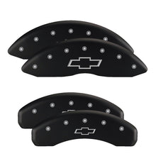 Cargar imagen en el visor de la galería, MGP 4 Caliper Covers Engraved Front &amp; Rear Chevy racing Red finish silver ch