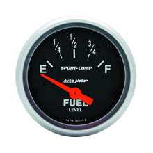 Carica l&#39;immagine nel visualizzatore di Gallery, Autometer Sport Comp 52mm Short Sweep Electronic Fuel Level Gauge