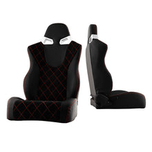 गैलरी व्यूवर में इमेज लोड करें, Xtune Cg Style Racing Seat Pu (Double Slider) Black/Black Passenger Side RST-CG-03-BKRX-PA