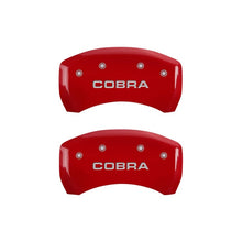 Carica l&#39;immagine nel visualizzatore di Gallery, MGP Rear set 2 Caliper Covers Engraved Rear Cobra Red finish silver ch