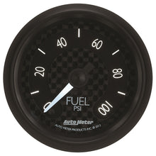 Laden Sie das Bild in den Galerie-Viewer, Autometer GT Series 52mm Full Sweep Electronic 0-100 PSI Fuel Pressure Gauge