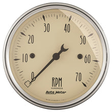 Carica l&#39;immagine nel visualizzatore di Gallery, Autometer 3-1/8in Antique Beige In-Dash 7K RPM Tachometer Gauge