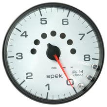 Charger l&#39;image dans la galerie, Autometer Spek-Pro Gauge Tachometer 5in 8K Rpm W/Shift Light &amp; Peak Mem White/Black