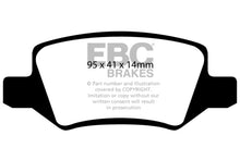 Cargar imagen en el visor de la galería, EBC 08-09 Mercedes-Benz B200 2.0 Yellowstuff Rear Brake Pads