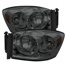 Charger l&#39;image dans la galerie, Xtune Dodge Ram 1500 06-08 / Ram 2500/3500 06-09 Amber Crystal Headlights Smoke HD-JH-DR06-AM-SM