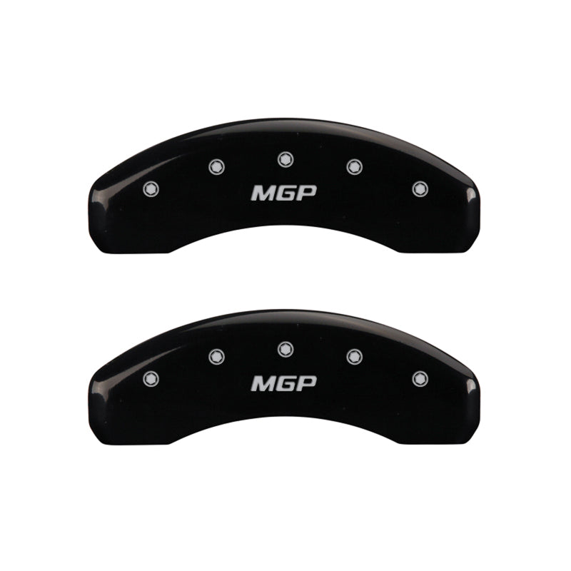 MGP 4 Caliper Covers Engraved Front & Rear MGP Black finish silver ch