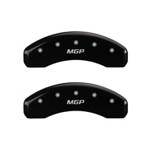 गैलरी व्यूवर में इमेज लोड करें, MGP 4 Caliper Covers Engraved Front &amp; Rear MGP Black finish silver ch