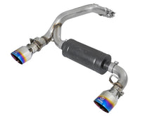 Carica l&#39;immagine nel visualizzatore di Gallery, aFe Takeda 3in 304 SS Axle-Back Exhaust System w/ Blue Flame Tip 16-18 Ford Focus RS 2.3L (t)