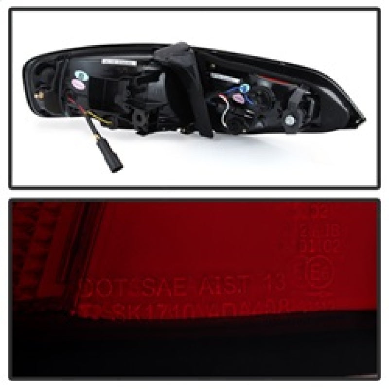 Spyder Audi A4 09-12 4Dr LED Tail Lights LED Model Only - Red Clear ALT-YD-AA409-L-LED-RC