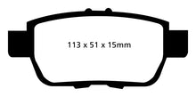 Carica l&#39;immagine nel visualizzatore di Gallery, EBC 09-14 Acura TL 3.5 Ultimax2 Rear Brake Pads