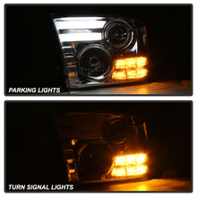 Load image into Gallery viewer, Spyder Dodge Ram 13-15 Projector Headlights Light Bar DRL Chrome PRO-YD-DR13-LBDRL-C